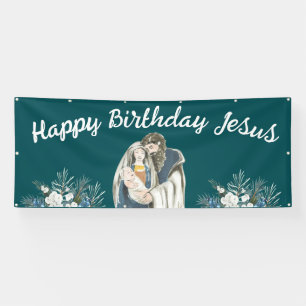Happy Birthday Jesus Kerstmis Spandoek
