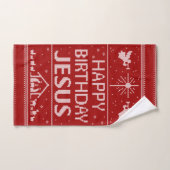 Happy Birthday Jesus Kersttrui Christelijk Bad Handdoek (Handdoek)
