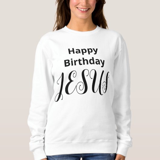 Happy Birthday JESUS Modern Classic Kerstmis Trui (Voorkant)