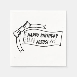 Happy Birthday Jesus Paper Napkins Servetten