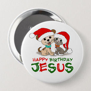 Happy Birthday Jesus Ronde Button 4,0 Cm