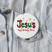 Happy Birthday Jesus Ronde Button 4,0 Cm (In situ)