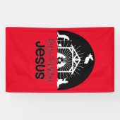 Happy Birthday Jesus Spandoek (Horizontaal)