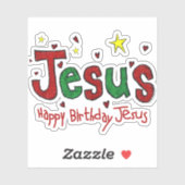 Happy Birthday Jesus Sticker (Vel)