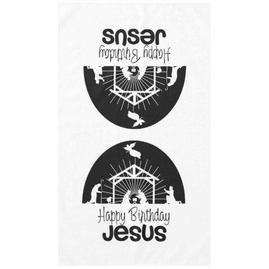 Happy Birthday Jesus Tafelkleed (Voorkant)