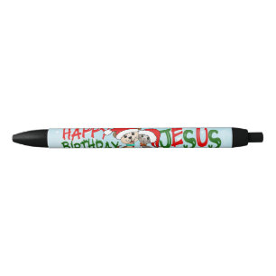 Happy Birthday Jesus Zwarte Inkt Pen