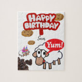 Happy Birthday Jigsaw Puzzle Lamb (Vertical)