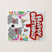 Happy Birthday Jigzaag Puzzle Cats Legpuzzel (Horizontaal)