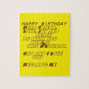 Happy Birthday Jigzaag Puzzle Legpuzzel