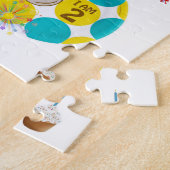 Happy Birthday Jigzaag Puzzle Monkey Twee jaar oud Legpuzzel (Zijkant)