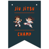 Happy Birthday Jiu Jitsu Champ bunting banner (Eerste vlag)