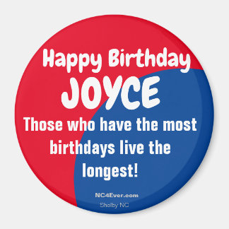 Happy Birthday JOYCE Refkoelkast Magnet Magneet