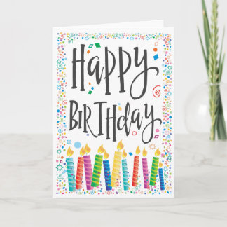 Happy Birthday-kaarsen 2 - Personaliseren Kaart