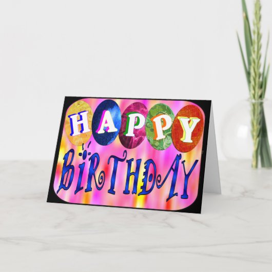 Happy Birthday Kaart (Voorkant)