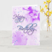 Happy Birthday Kaart (Gele Bloem)