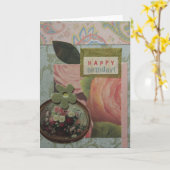 Happy Birthday Kaart (Gele Bloem)