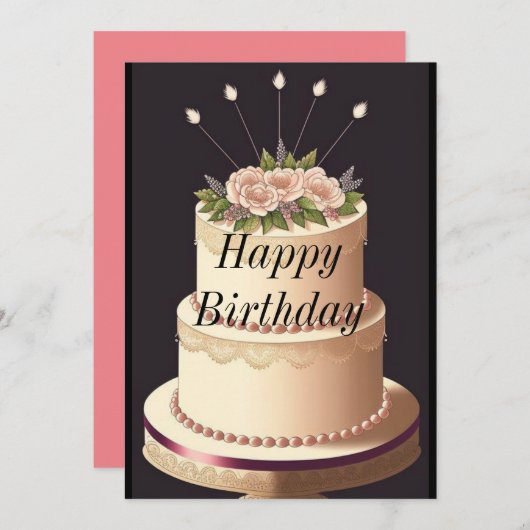 Happy Birthday Kaart (Voorkant / Achterkant)