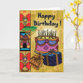 Happy Birthday Kaart (Gele Bloem)