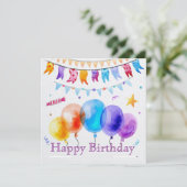 Happy Birthday Kaart (Staand voorkant)