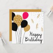 Happy Birthday Kaart (Voorkant / Achterkant in situ)