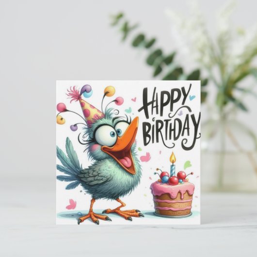 Happy Birthday-kaart (Staand voorkant)