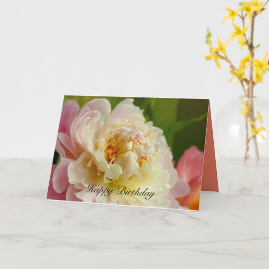 Happy Birthday Kaart (Gele Bloem)