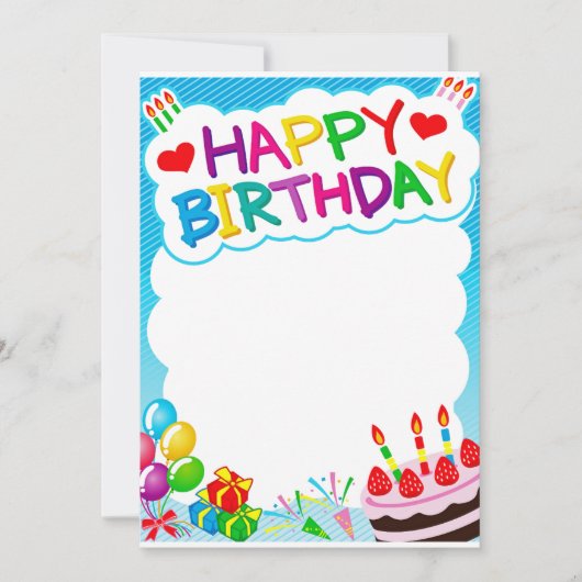 Happy Birthday Kaart (Voorkant)