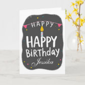 HAPPY BIRTHDAY KAART (Gele Bloem)