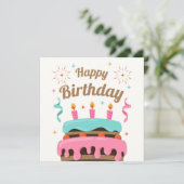 Happy Birthday Kaart (Staand voorkant)