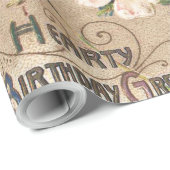  Happy Birthday Kaart Artwork Cadeaupapier (Rol Hoek)