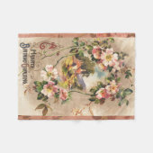  Happy Birthday Kaart Artwork Fleece Deken (Voorkant (Horizontaal))