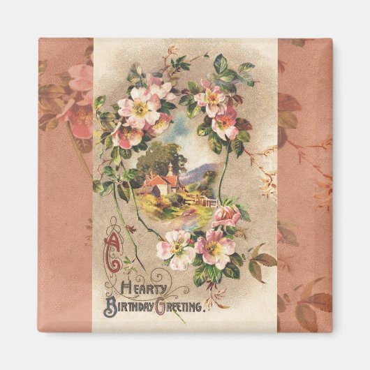 Happy Birthday Kaart Artwork Magneet (Voorkant)