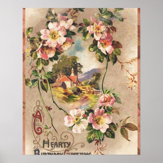  Happy Birthday Kaart Artwork Poster (Voorkant)