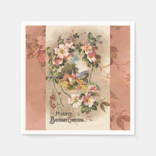 Happy Birthday Kaart Artwork Servetten (Voorkant)