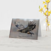 Happy Birthday Kaart Bald Eagle (Gele Bloem)