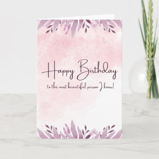 Happy Birthday-kaart Bedankkaart (Voorkant)