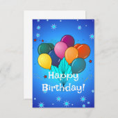 Happy Birthday-kaart Bedankkaart (Voorkant / Achterkant)