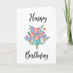 Happy Birthday Kaart Boeket