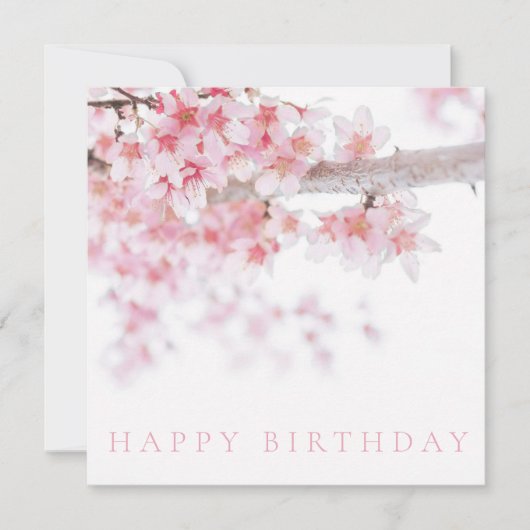 HAPPY BIRTHDAY KAART : CHERRY BLOSSOMS (Voorkant)