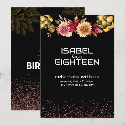 Happy Birthday Kaart – Een perfecte viering van li (Voorkant / Achterkant)