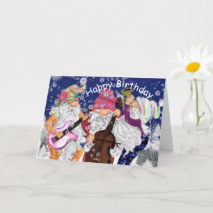 Happy Birthday Kaart Happy Gnomes Music Band