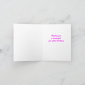 Happy Birthday Kaart Hot Pink Pointillize (Binnen)