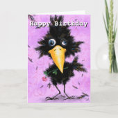 Happy Birthday Kaart in Love Crow - Grappig (Voorkant)