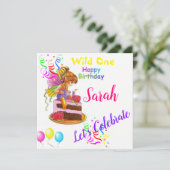 Happy Birthday Kaart Invitation Fairy (Staand voorkant)