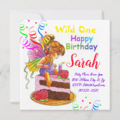 Happy Birthday Kaart Invitation Fairy (Achterkant)