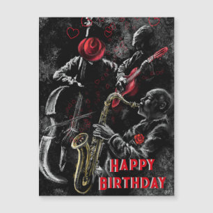 Happy Birthday Kaart Jazz Music Band