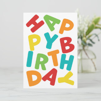 Happy Birthday Kaart - Jumbled Letters