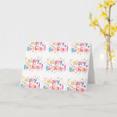 Happy Birthday-kaart Kaart (Gele Bloem)