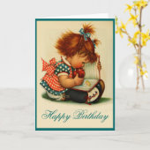 Happy Birthday-kaart Kaart (Gele Bloem)