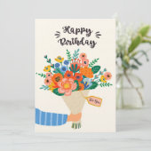 Happy Birthday-kaart Kaart (Staand voorkant)